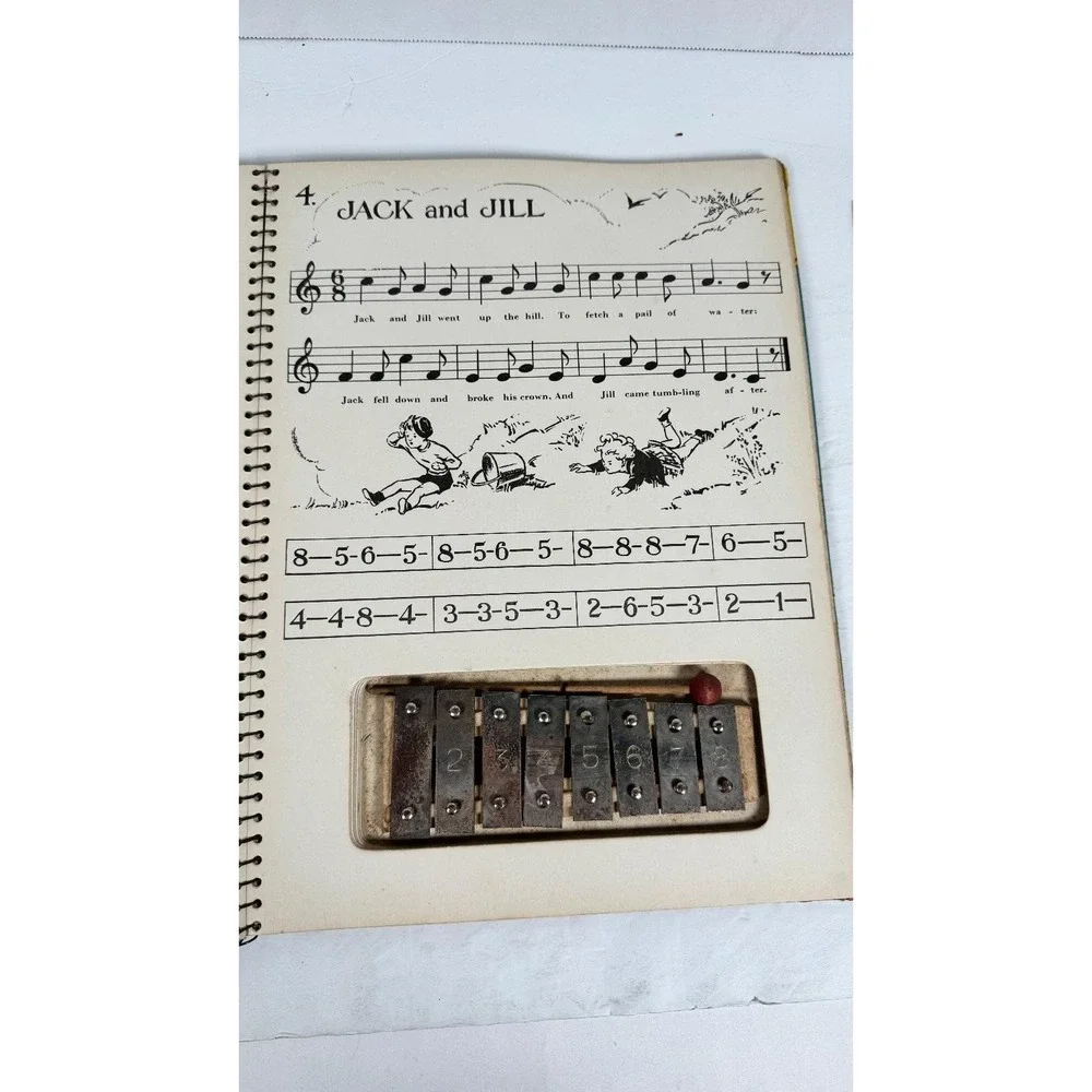 Sing-A-Song Playerbook Sam See 1947 Xylophone Music McLoughlin Bros w/ Mallet
